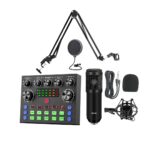 Professional Condenser Microphone with V8S Sound Card