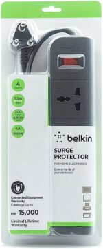 Belkin 4-Socket Surge Protector Universal Socket - Image 3