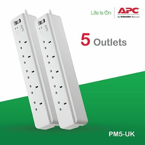104346.jpg APC PM5-UK Surge Protector 5outlets 230V UK - Image 1