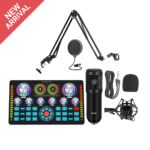 F998 Sound Card + BM800 Mic Set Condenser Microphone