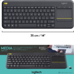 Logitech K400 Plus Wireless Touch With Easy Media Control and Built-in Touchpad