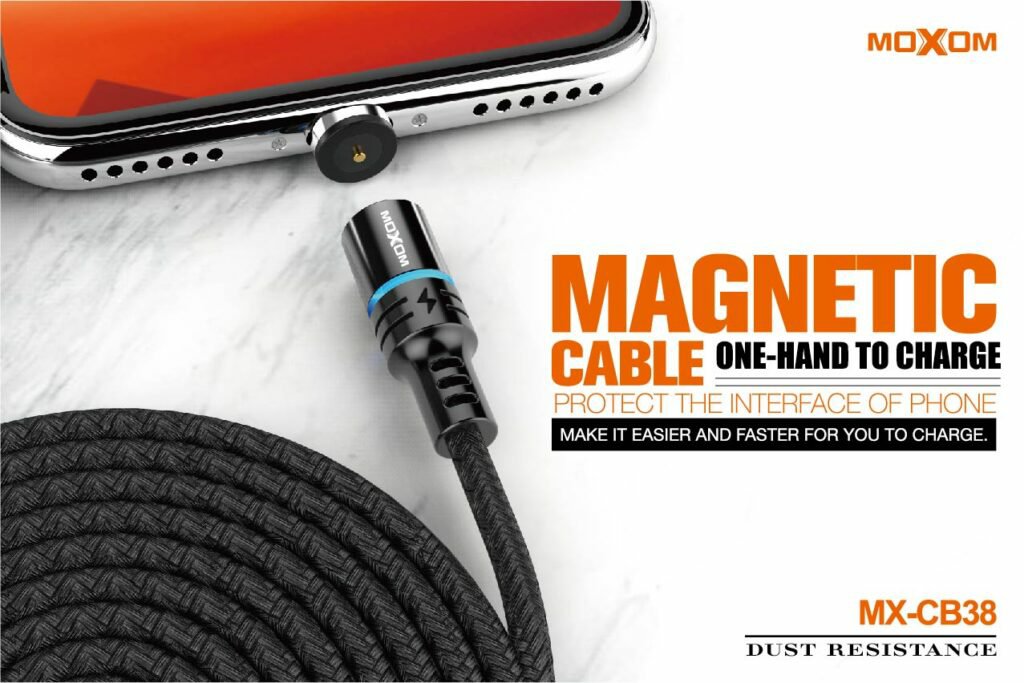 98977-2.jpg MOXOM FAST CHARGING MAGNETIC CABLE MX-CB38 (Micro) - Image 1