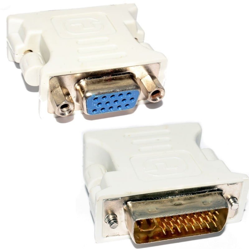 dvi-adapter-dvi-i-24-4-pin-to-vga-svga-female-hd15-socket-003701.jpg DVI(24+1)needle to VGA hole - Image 1