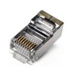 AMP RJ45 CAT5E Crystal head copper 100pcs Silver